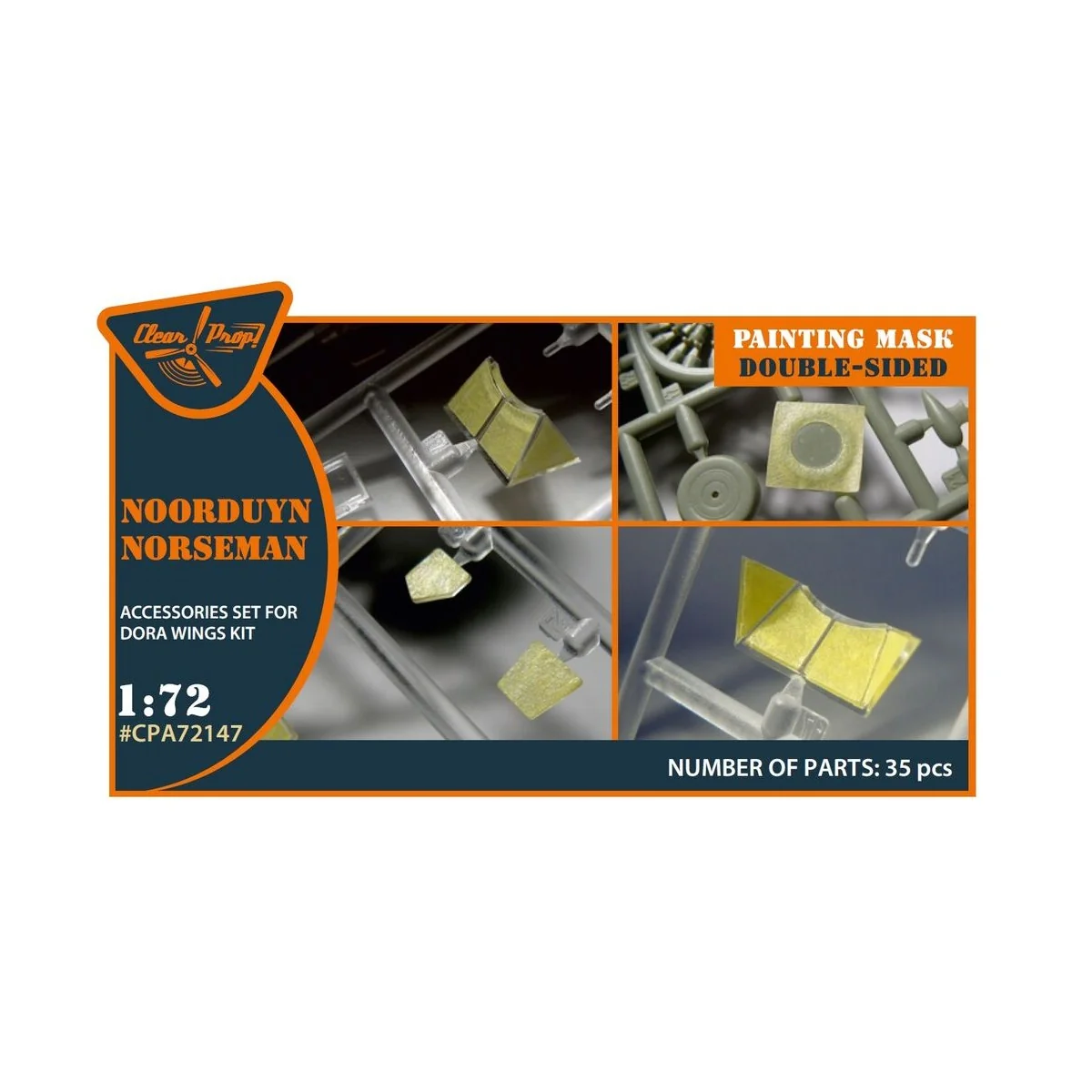 Noorduyn Norseman double-sided painting mask for Dora Wings kit, 1/... Noorduyn Norseman double-sided painting mask for Dora Wings kit, 1/...