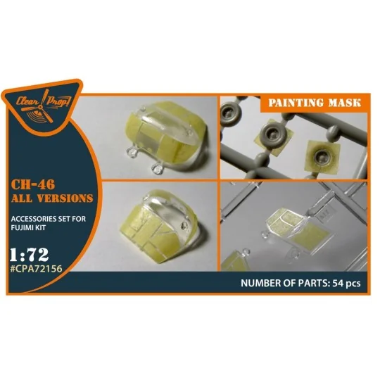 CH-46 painting mask for Fujimi kits, 1/72 - Clear Prop Accessories ...
