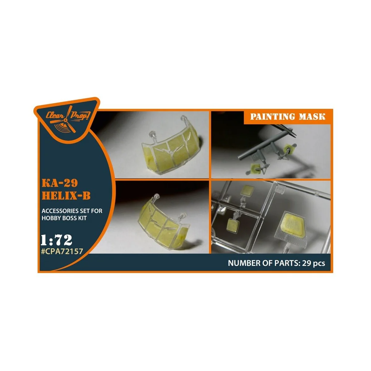 Ka-29 Helix-B painting mask for Hobby Boss kits, 1/72 - Clear Prop ... Ka-29 Helix-B painting mask for Hobby Boss kits, 1/72 - Clear Prop ...