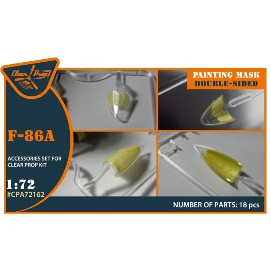 F-86A double-sided painting mask for CP kits, 1/72 - Clear Prop Acc... F-86A double-sided painting mask for CP kits, 1/72 - Clear Prop Acc...