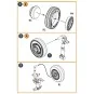 F-86A wheel set type 1 for CP kits, 1/72 - Clear Prop Accessories C...
