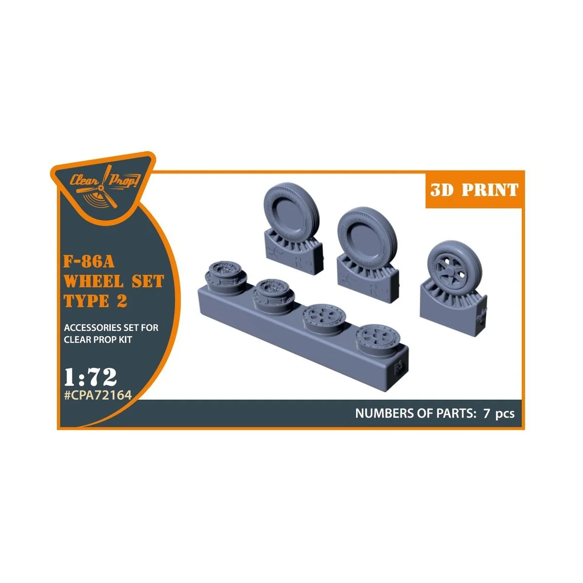 F-86A wheel set type 2 for CP kits, 1/72 - Clear Prop Accessories C... F-86A wheel set type 2 for CP kits, 1/72 - Clear Prop Accessories C...