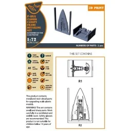 F-86A Closed canopy frame detailing set for CP kits, 1/72 - Clear P...