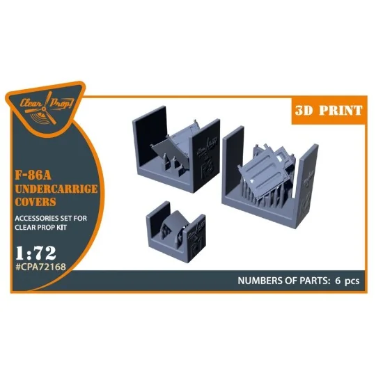 F-86A undercarriage covers for CP kits, 1/72 - Clear Prop Accessori...