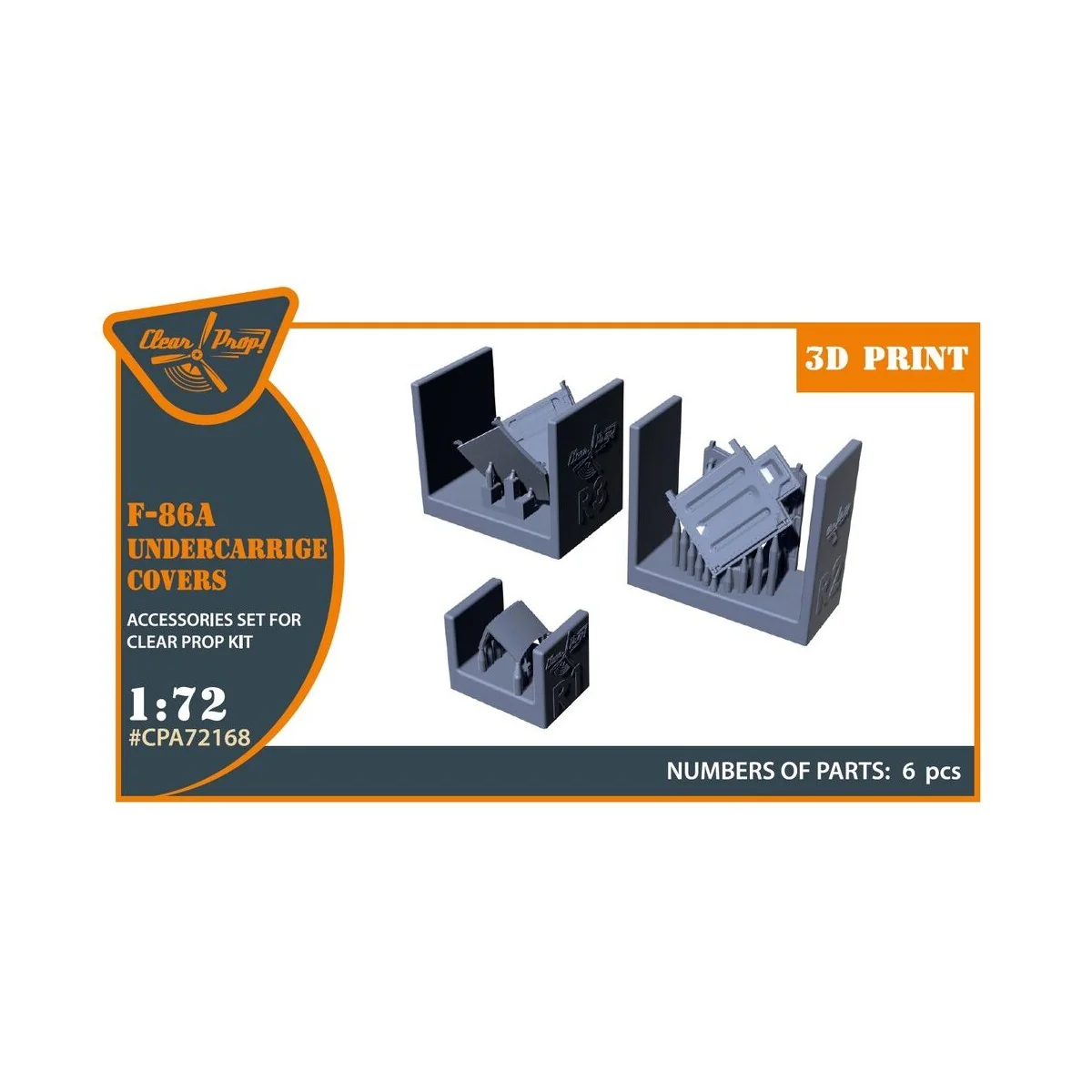 F-86A undercarriage covers for CP kits, 1/72 - Clear Prop Accessori...