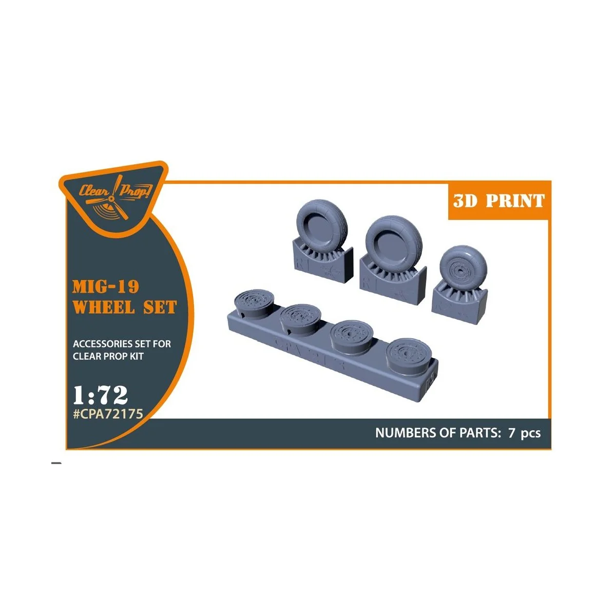 MiG-19 wheel set for CP kits, 1/72 - Clear Prop Accessories CPA72175