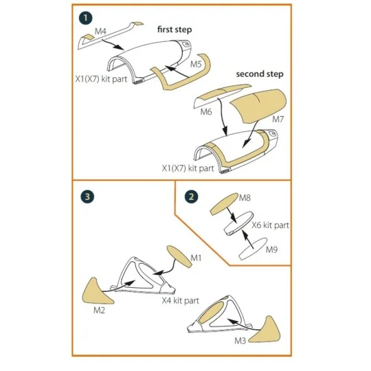 MiG-19P/PM/J-6A/J-6B painting mask for CP kits, 1/72 - Clear Prop A...