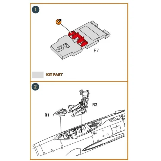 MiG-19 Ejection seat and instrument panel cover for CP kits, 1/72 -...