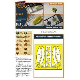 F-35A painting mask for Tamiya kit, 1/72 - Clear Prop Accessories C...