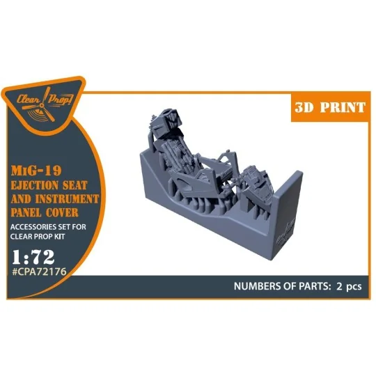 MiG-19 Ejection seat and instrument panel cover for CP kits, 1/72 -...