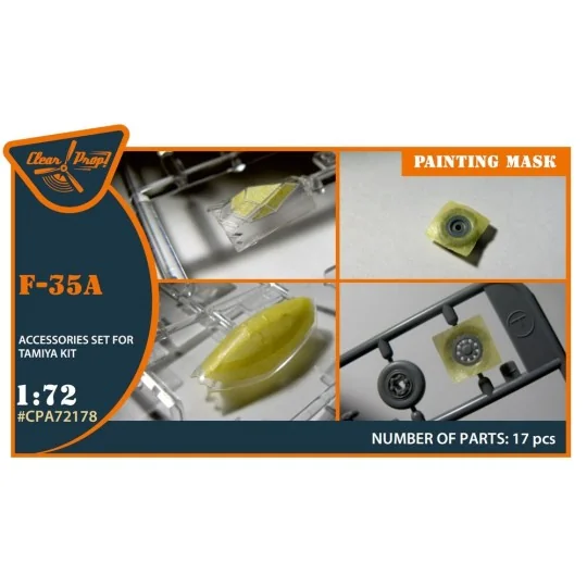 F-35A painting mask for Tamiya kit, 1/72 - Clear Prop Accessories C... F-35A painting mask for Tamiya kit, 1/72 - Clear Prop Accessories C...