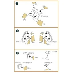 UH-1Y painting mask for Dream Model kits, 1/72 - Clear Prop Accesso...