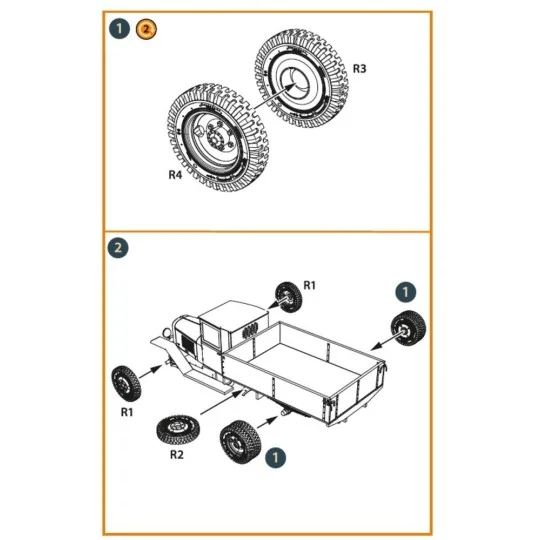 ZiS-5V wheel set, 1/72 - Clear Prop Accessories CPA72181 ZiS-5V wheel set, 1/72 - Clear Prop Accessories CPA72181