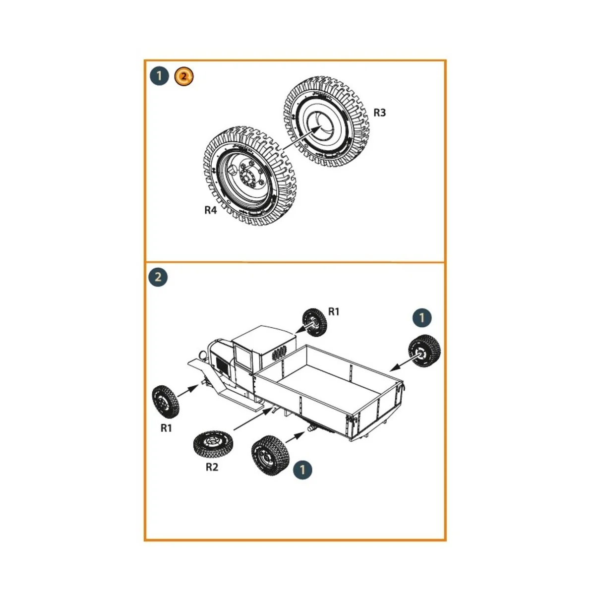 ZiS-5V wheel set, 1/72 - Clear Prop Accessories CPA72181 ZiS-5V wheel set, 1/72 - Clear Prop Accessories CPA72181