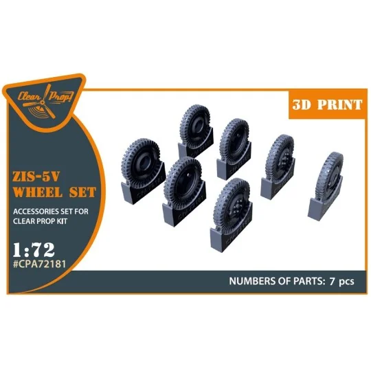ZiS-5V wheel set, 1/72 - Clear Prop Accessories CPA72181 ZiS-5V wheel set, 1/72 - Clear Prop Accessories CPA72181