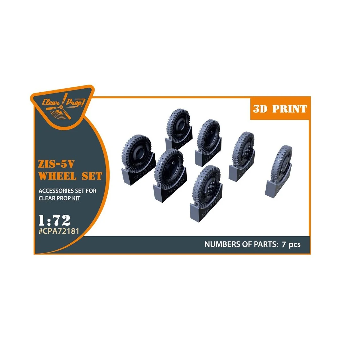 ZiS-5V wheel set, 1/72 - Clear Prop Accessories CPA72181 ZiS-5V wheel set, 1/72 - Clear Prop Accessories CPA72181