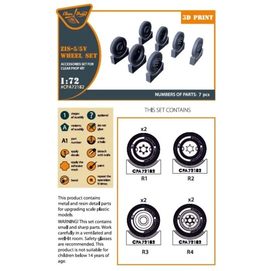 ZiS-5/5V wheel set, 1/72 - Clear Prop Accessories CPA72182