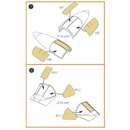 A2D-1 Skyshark painting mask for CP kits, 1/72 - Clear Prop Accesso...