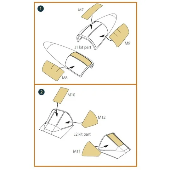 A2D-1 Skyshark painting mask for CP kits, 1/72 - Clear Prop Accesso...