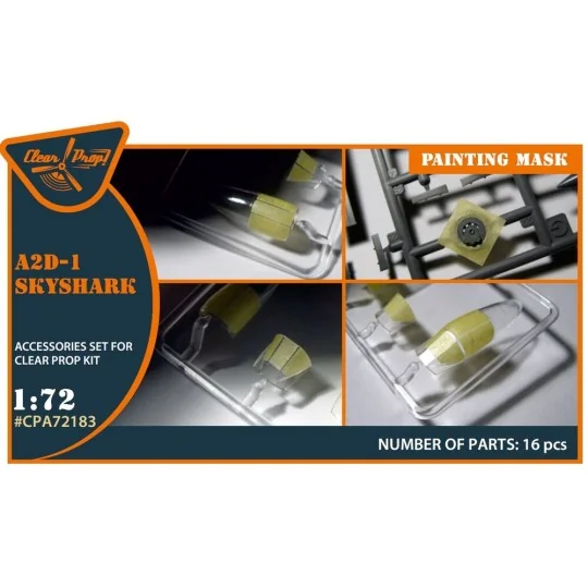A2D-1 Skyshark painting mask for CP kits, 1/72 - Clear Prop Accesso...