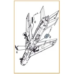 MiG-19 air brakes for CP kits, 1/72 - Clear Prop Accessories CPA72187