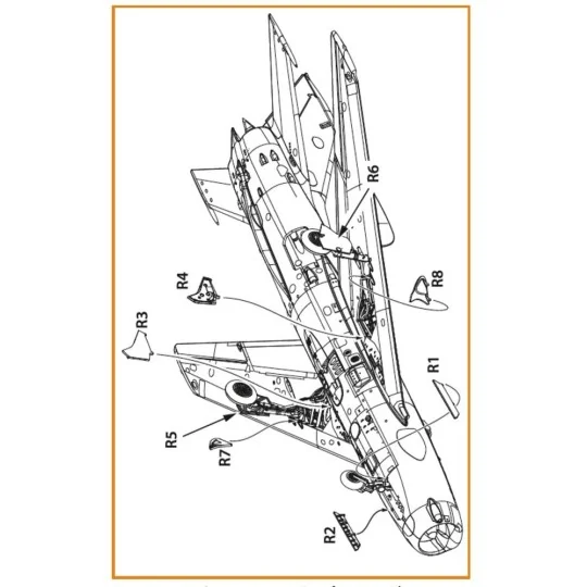 MiG-19 undercarriage covers for CP kits, 1/72 - Clear Prop Accessor...