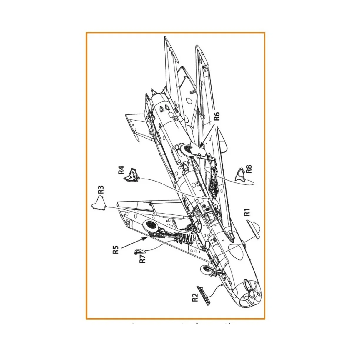 MiG-19 undercarriage covers for CP kits, 1/72 - Clear Prop Accessor...