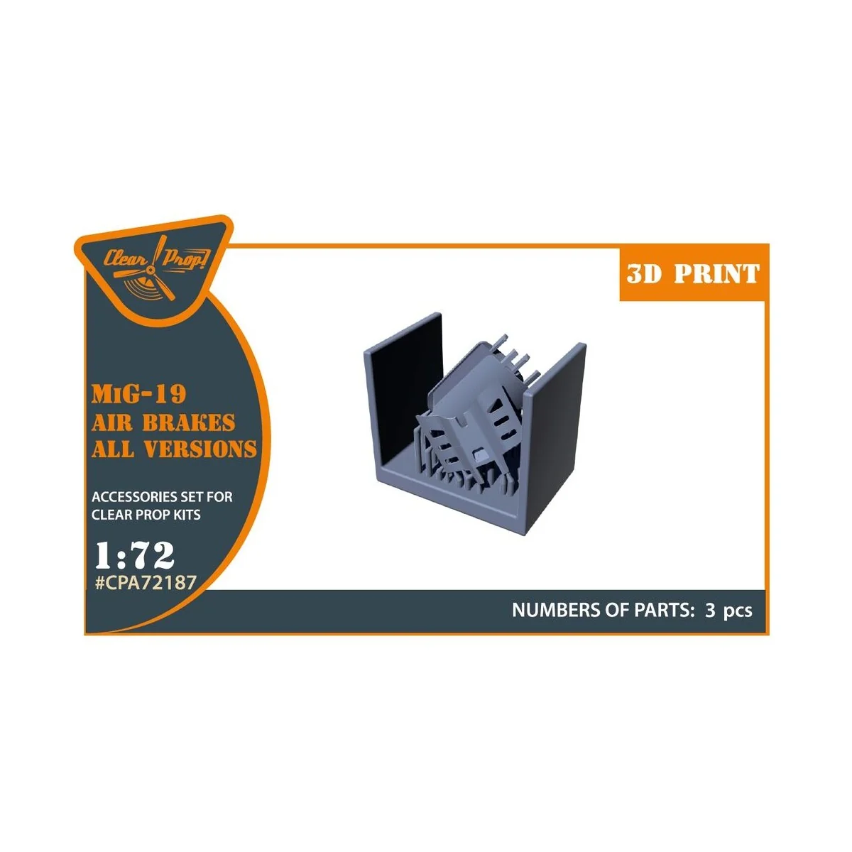 MiG-19 air brakes for CP kits, 1/72 - Clear Prop Accessories CPA72187 MiG-19 air brakes for CP kits, 1/72 - Clear Prop Accessories CPA72187