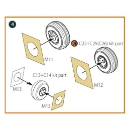 Culver PQ-14 (all versions) painting mask for CP kits, 1/72 - Clear...