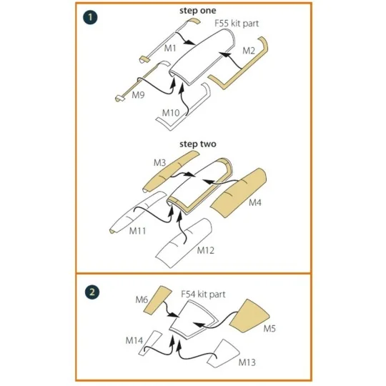 Bat HAWK T.1 double-sided painting mask for REVELL kit, 1/72 - Clea...