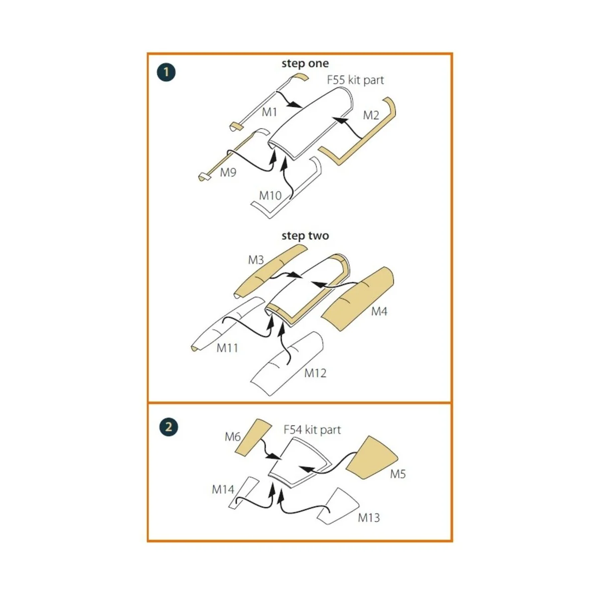 Bat HAWK T.1 double-sided painting mask for REVELL kit, 1/72 - Clea...