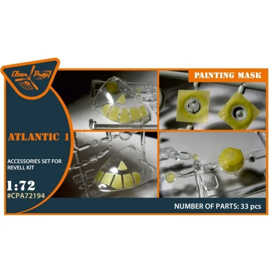 ATLANTIC 1 painting mask for REVELL kit, 1/72 - Clear Prop Accessor...