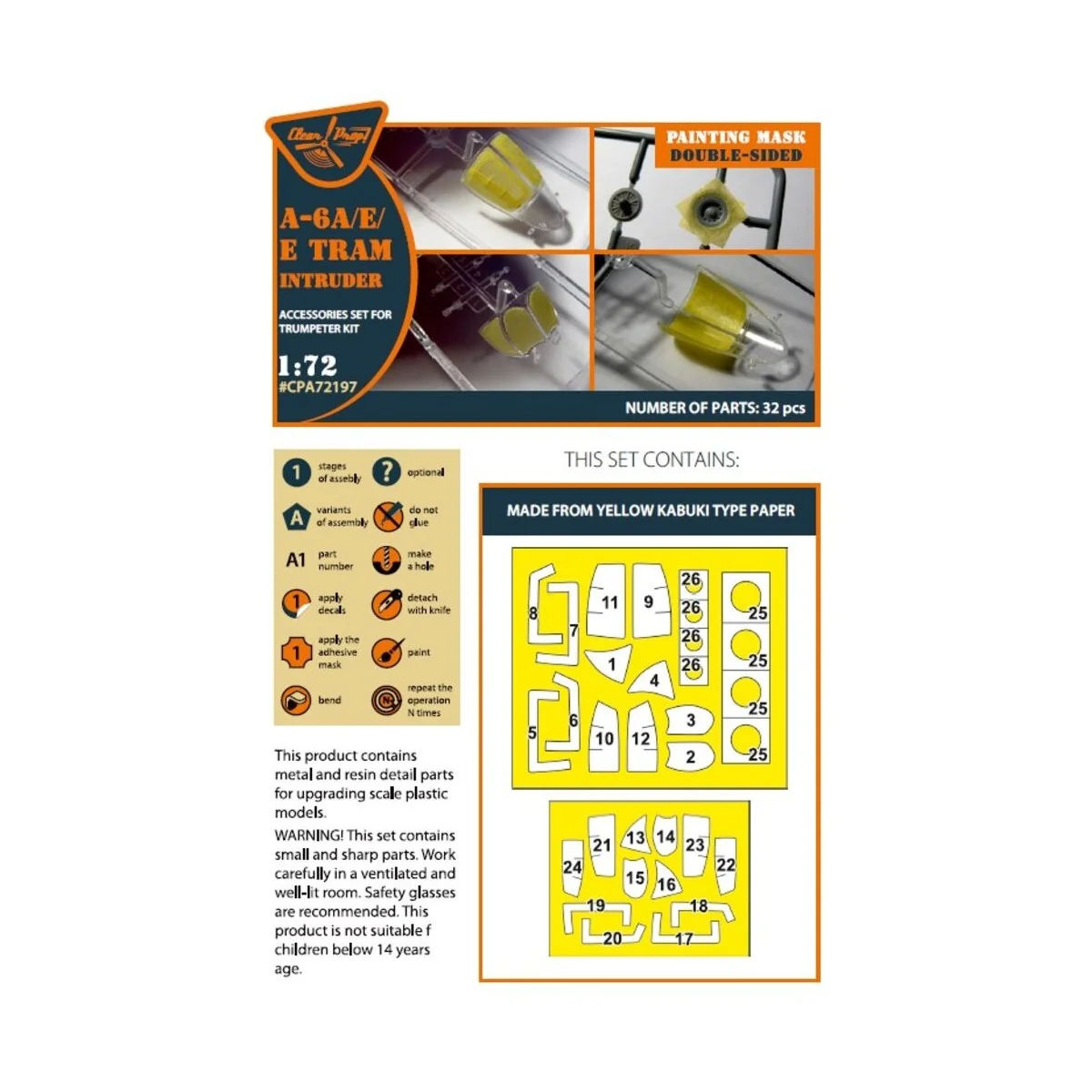 A-6A/E/E Tram Intruder double-sided painting mask for Trumpeter kit...