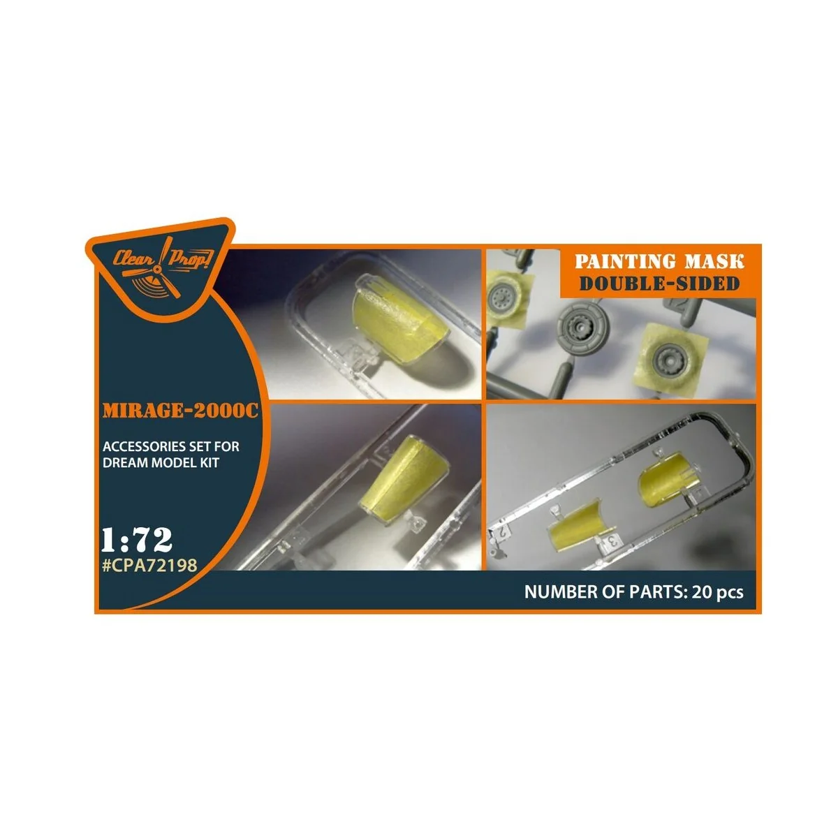 Mirage-2000C double-sided painting mask for Dream Model kits, 1/72 ...