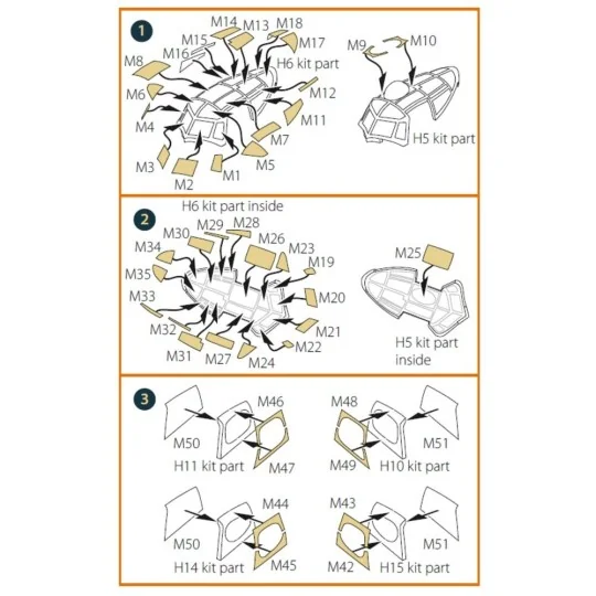 Mosquito B.XVI/PRXVI double-sided painting mask for Airfix kit, 1/7... Mosquito B.XVI/PRXVI double-sided painting mask for Airfix kit, 1/7...