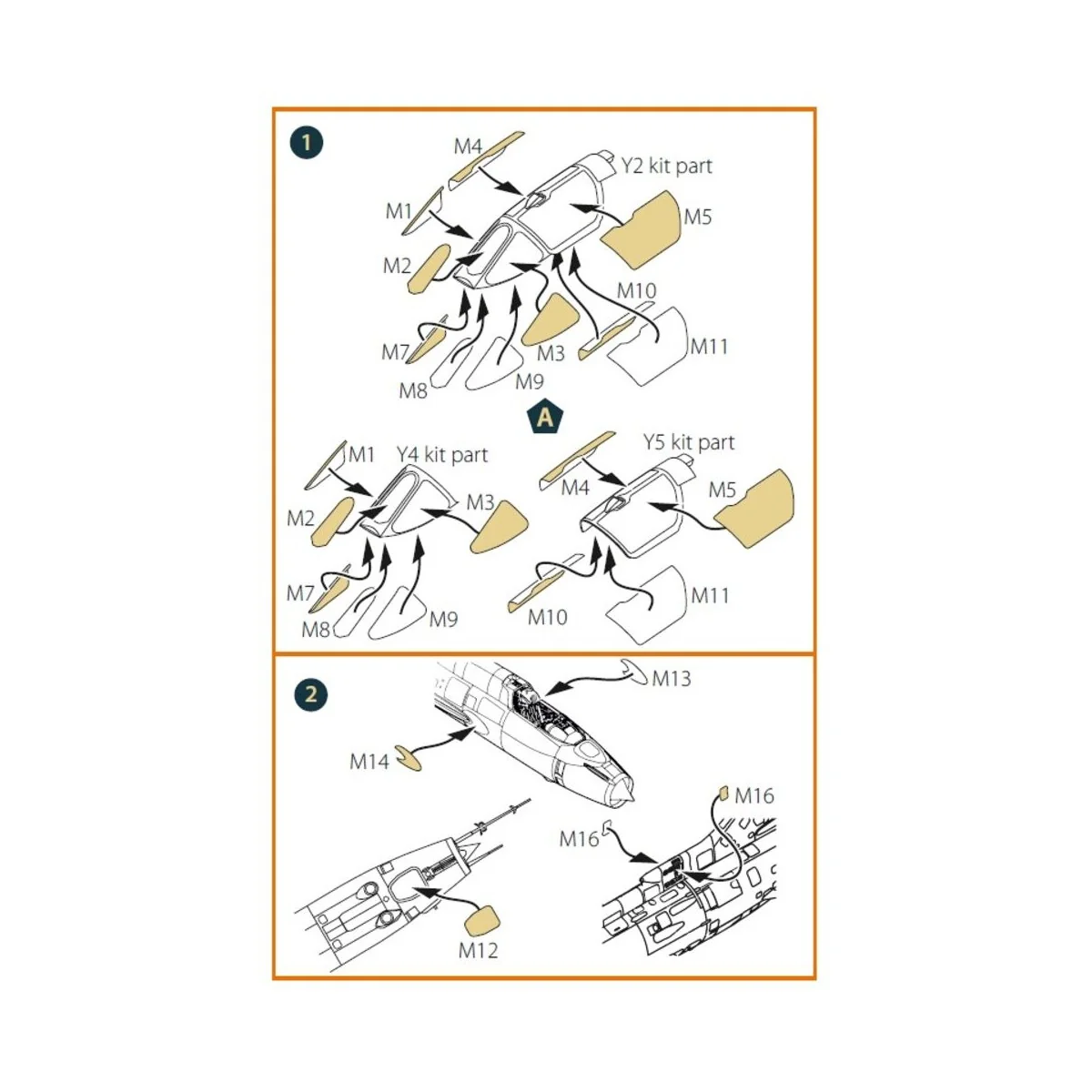 Su-17M3/4 double-sided painting mask for Modelsvit kit, 1/72 - Clea...