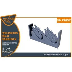 Welington Mk.II exhausts for Airfix kits, 1/72 - Clear Prop Accesso...