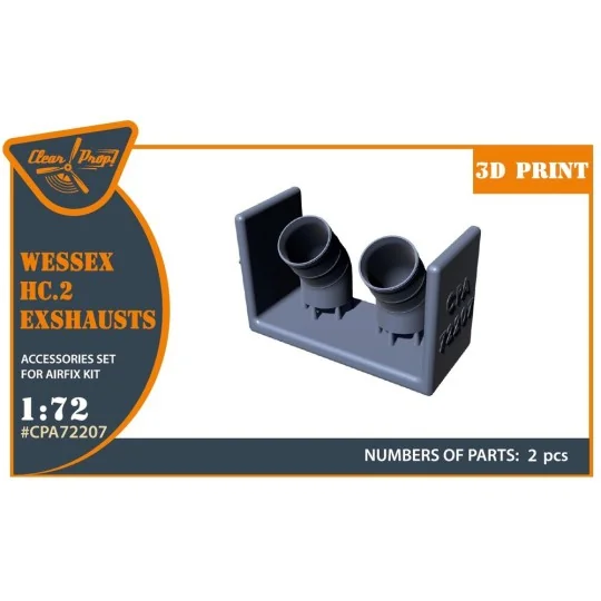Wessex HC.2 Exhausts for Airfix kit, 1/72 - Clear Prop Accessories ... Wessex HC.2 Exhausts for Airfix kit, 1/72 - Clear Prop Accessories ...