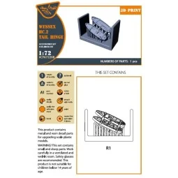 Wessex HC.2 Tail hinge for Airfix kit, 1/72 - Clear Prop Accessorie...