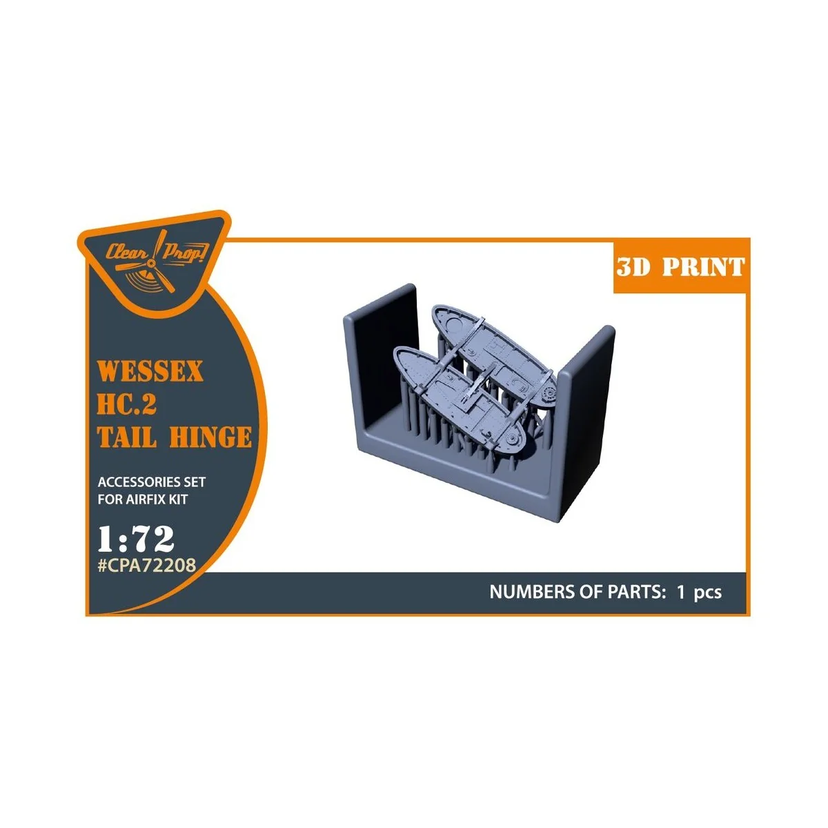 Wessex HC.2 Tail hinge for Airfix kit, 1/72 - Clear Prop Accessorie...