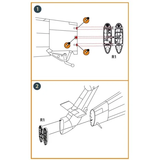 Wessex HC.2 Tail hinge for Airfix kit, 1/72 - Clear Prop Accessorie...
