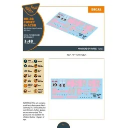 DH.88 Comet G-ACSR MacRobertson Trophy Air Race Decal for Mikromir ...