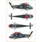 UH-2/SH-2 Seasprite (early version) technical stencils, 1/72 - Clea...