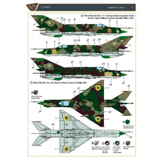 MiG-21 in Ukrainian Service, 1/48 - Clear Prop Accessories CPD48005