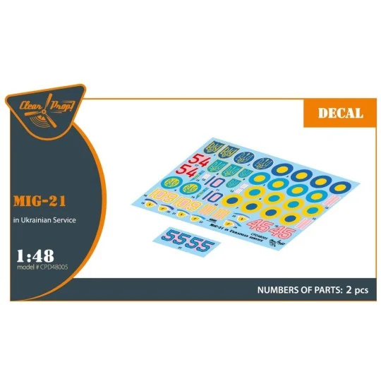 MiG-21 in Ukrainian Service, 1/48 - Clear Prop Accessories CPD48005