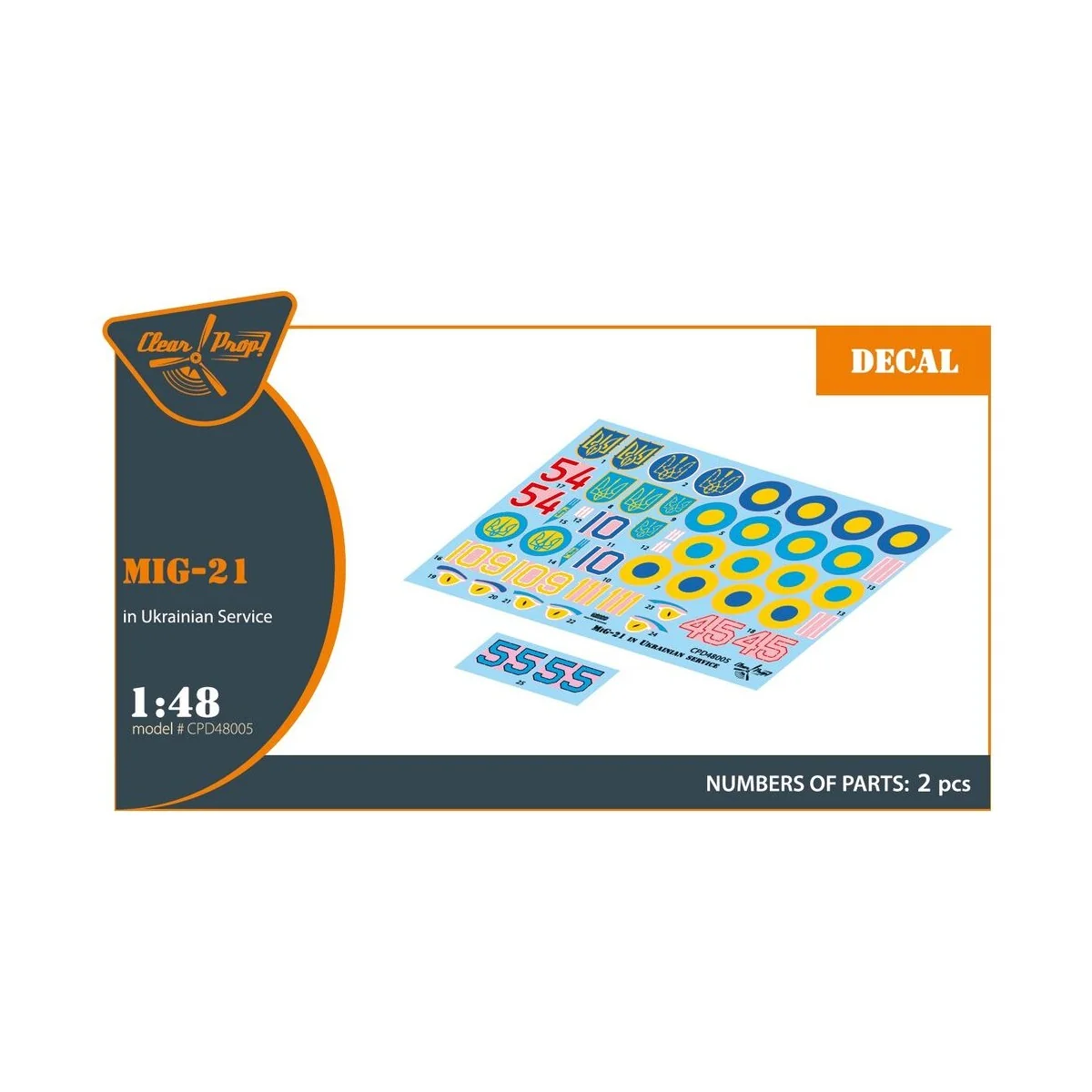 MiG-21 in Ukrainian Service, 1/48 - Clear Prop Accessories CPD48005