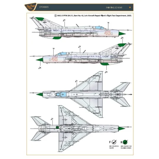 MiG-21 in Ukrainian Service, 1/48 - Clear Prop Accessories CPD48005
