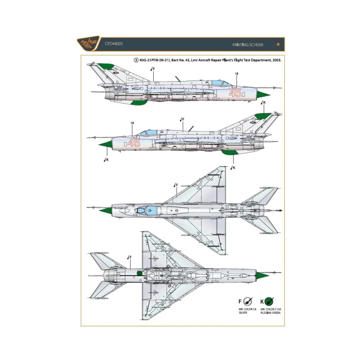 MiG-21 in Ukrainian Service, 1/48 - Clear Prop Accessories CPD48005