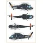 UH-2/SH-2 Seasprite (early version) technical stencils, 1/72 - Clea...