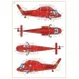 UH-2/SH-2 Seasprite (early version) technical stencils, 1/72 - Clea...
